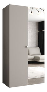 Šatní skříň 100 cm Parna 2 (kašmír + stříbrná)