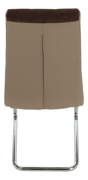 Jídelní židle Santa new (hnědá + béžová + chrom)