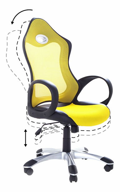 Kancelářská židle Isit (žlutá)
