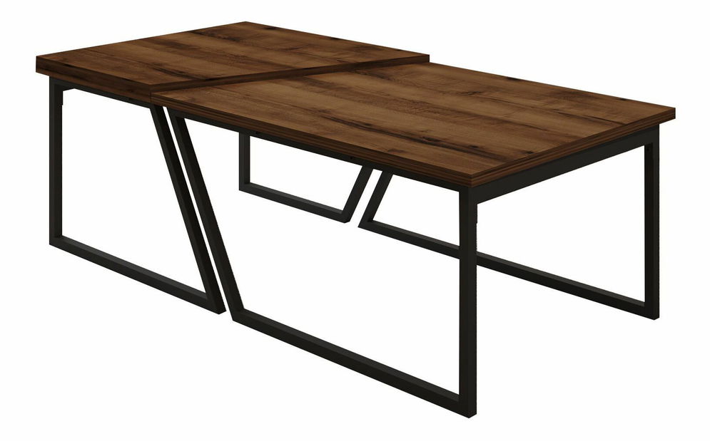 Set konferenčních stolků Veronico (ořech rustikální)