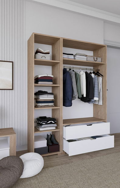 Šatní skříň Nissindira (ořech světlý)