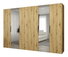 Šatní skříň 300 cm Mirabella 2 (dub artisan + černá)