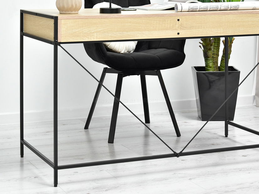 PC stolek Unica (sonoma + černá)