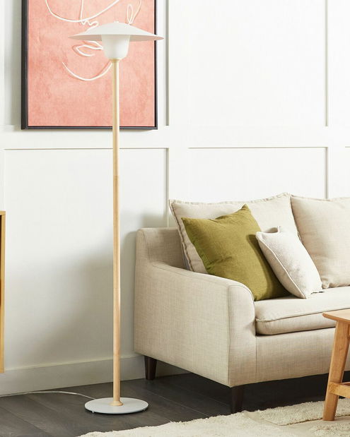 Stojanová lampa Mopza (světlé dřevo)