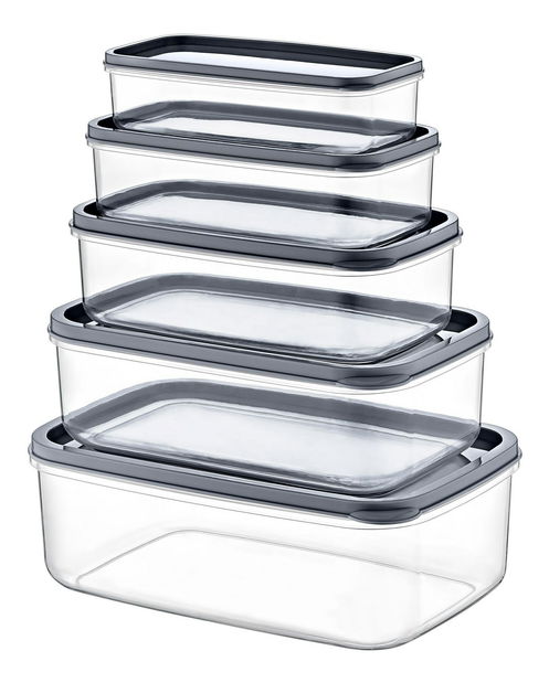 Sada úložných dóz na potraviny (5 ks.) Esterhazy 05 (průhledná)