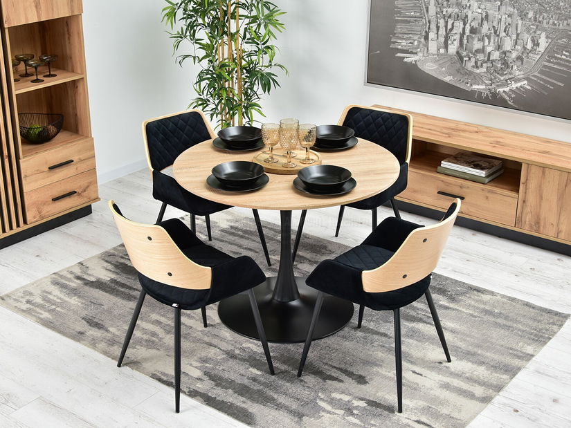 Židle Morgana (dub černý + černá)