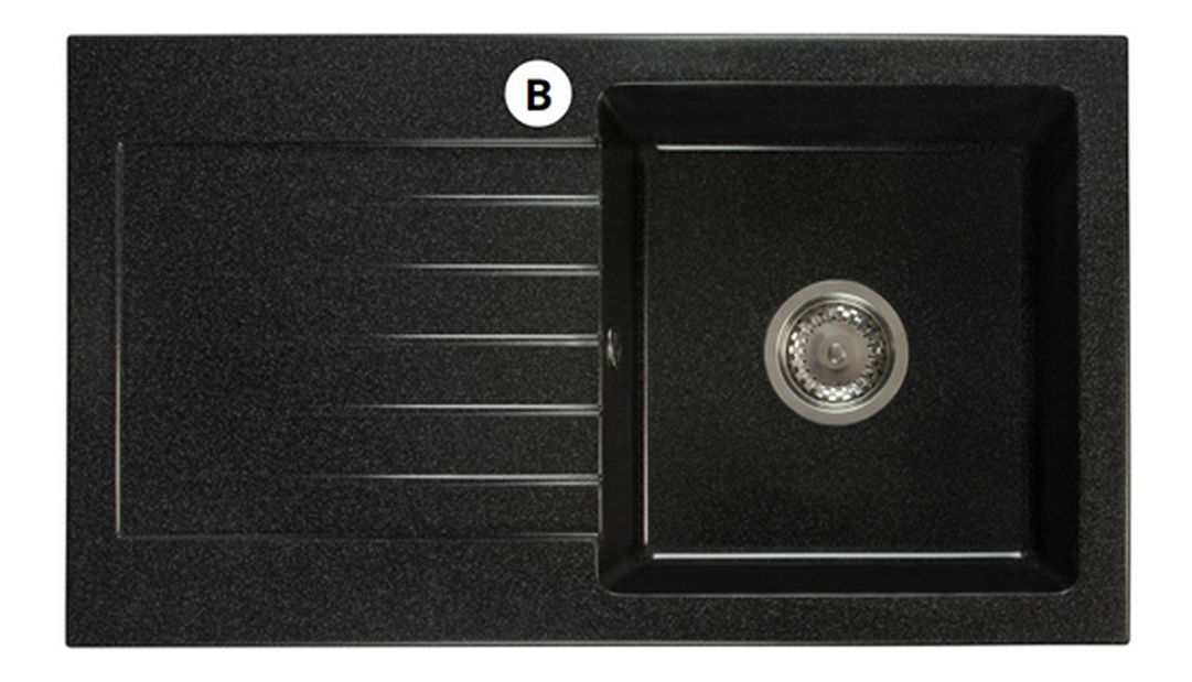 Kuchyňský dřez Lemmion (bílá) (s 1 otvorem pro baterii) (L)