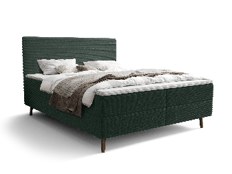 Manželská postel 160 cm Napoli Comfort (zelená) (s roštem, s úl. prostorem)
