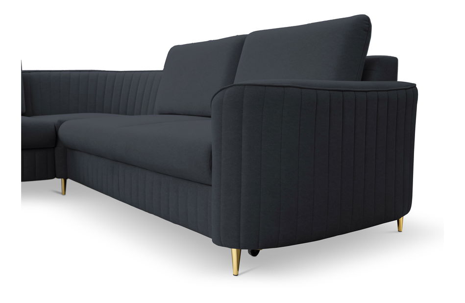 Rohová sedací souprava Loreen (tmavě modrá) (P)