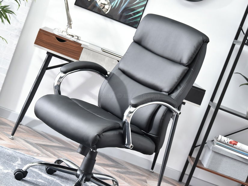 Křeslo Luxus (černá + chromová)