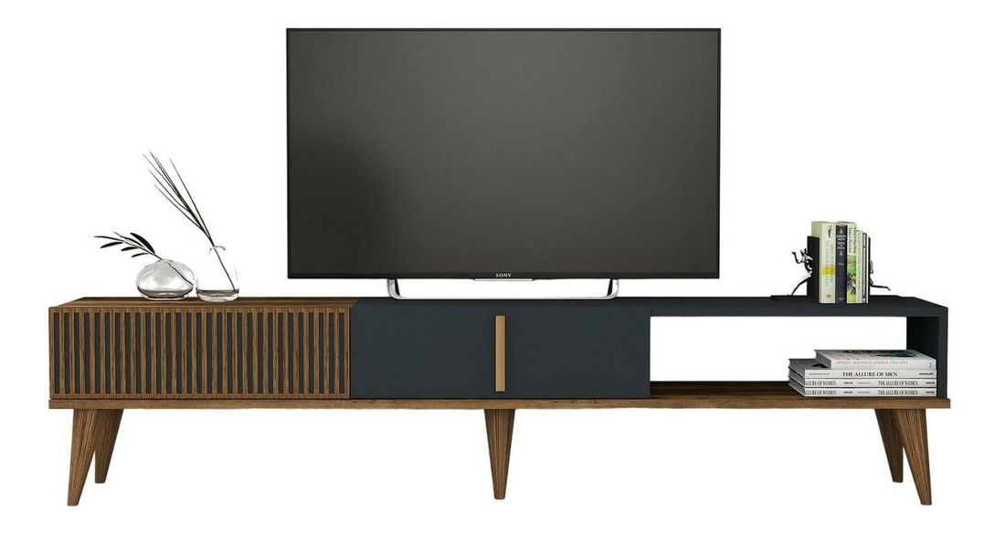 TV stolek/skříňka Tepeve (ořech + antracit)