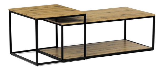 Set 2 konferenčních stolků Crearse (dub divoký)