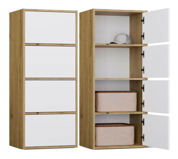 Skříňka Afoctera 1 (dub artisan + bílá)