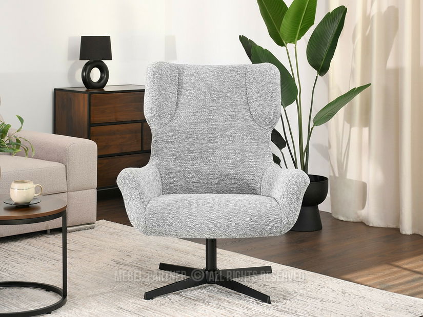 Křeslo Irma (šedá + černá)