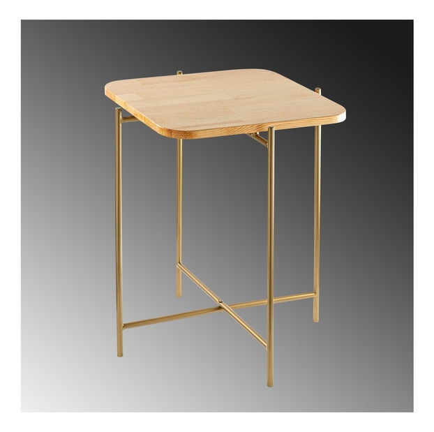 Konferenční stolek Museli 3 (přírodní + zlatá)