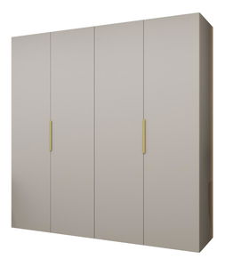 Šatní skříň 200 cm Mirabella 1 (kašmír + zlatá)