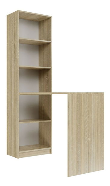 PC stolek s regálem Refarencios 1 (dub sonoma)