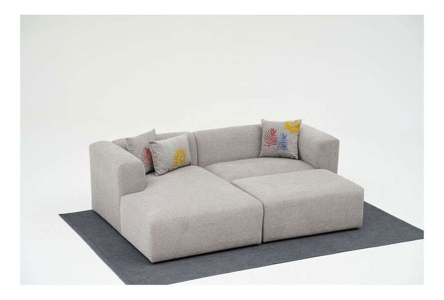 Rohová sedací souprava Lillybeth (L) (světle šedá)