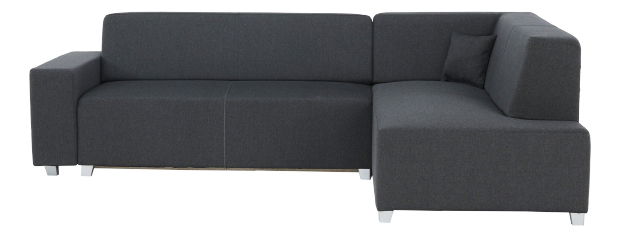 Rohová sedací souprava Colli šedočerná (P)