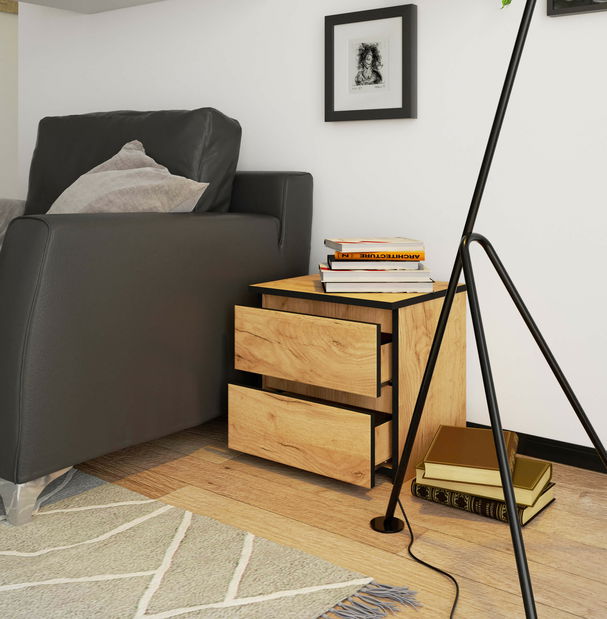 Noční stolek Cleania CL2 (dub craft)