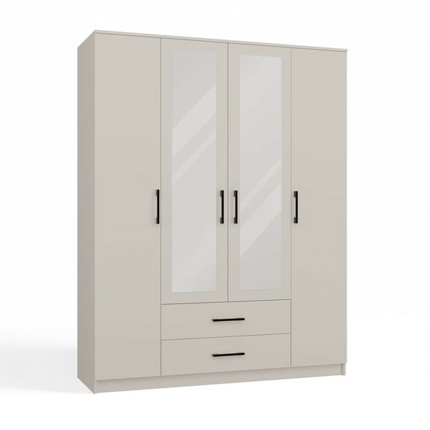 Šatní skříň Rigidez 3 (kašmír) (se zrcadlem)