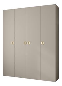 Šatní skříň 200 cm Carmela 50-1 (kašmír + zlatá)