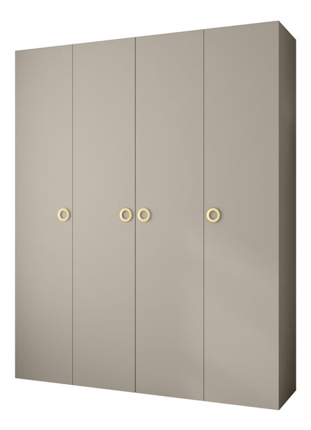 Šatní skříň 200 cm Carmela 50-1 (kašmír + zlatá)