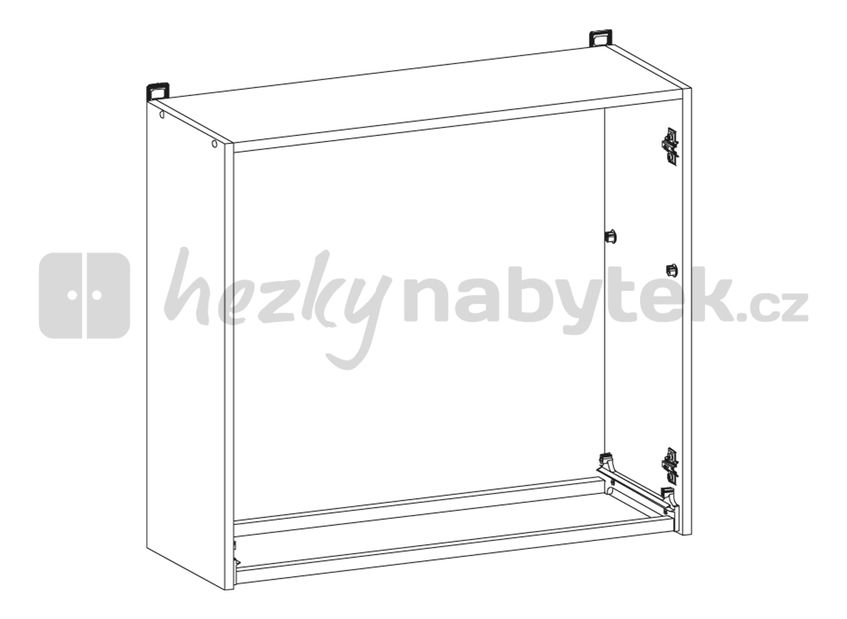 Horní kuchyňská skříňka BRW Nika NKGC-80/72-L/P