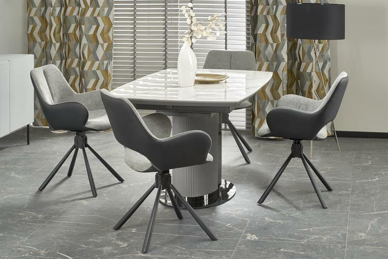 Rozkládací jídelní stůl 180-240 cm Calista (černá + dub zlatý) (pro 6 8 osob)