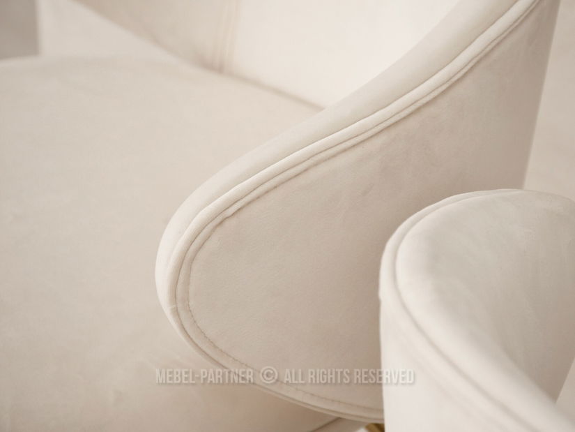 Židle Jared (krémová + chromová)