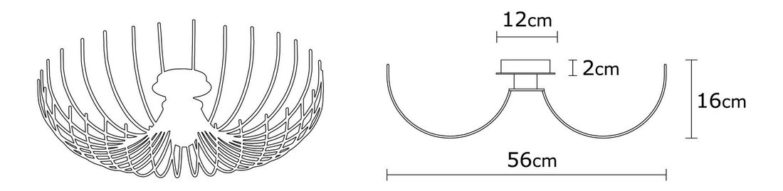 Stropní svítidlo Aspie 640