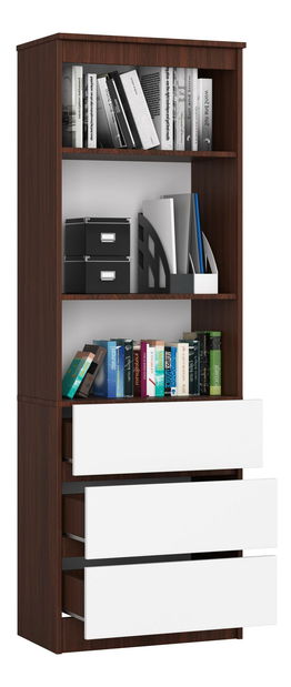 Regál Ravindra (wenge + bílá)