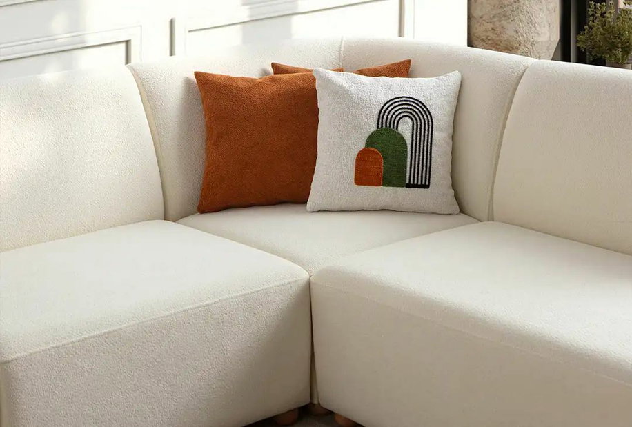 Rohová sedačka Slota (bílá) (P)