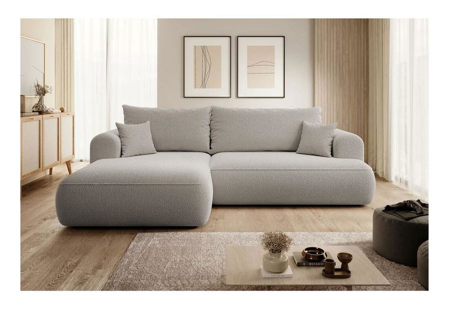 Rohová sedací souprava Olivo I (L) (světlobéžová + černá)