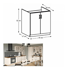 Dolní kuchyňská skříňka pod dřez Regnar D80Z