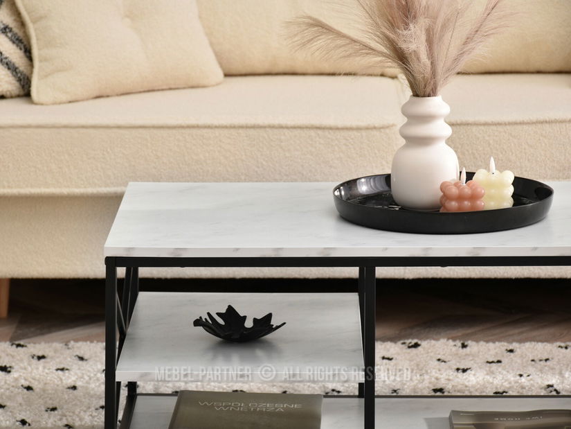 Konferenční stolek Jukky Stol (bílá + černá)