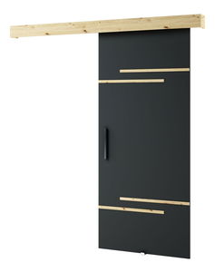 Posuvné dveře 90 cm Lovella (dub artisan + černá matná)