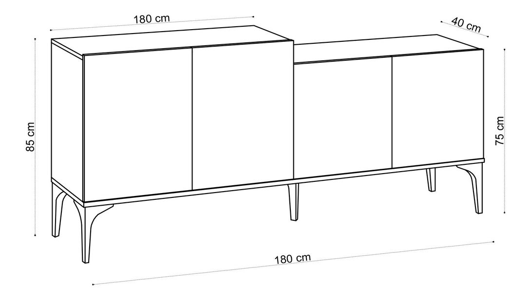 Skříňka Aliex 8 (Dub safírový)
