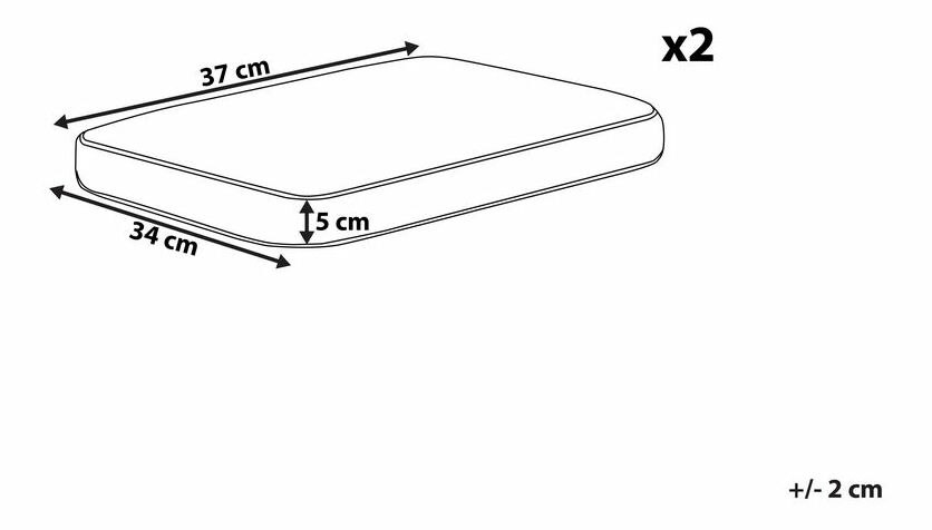 Sada 2 ozdobných polštářů Terno (žlutá + bílá)