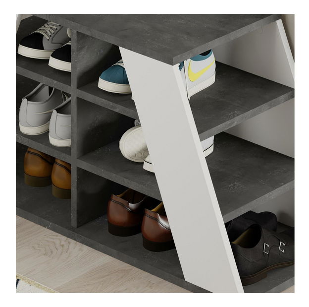 Botník Tinasa (šedá + bílá)