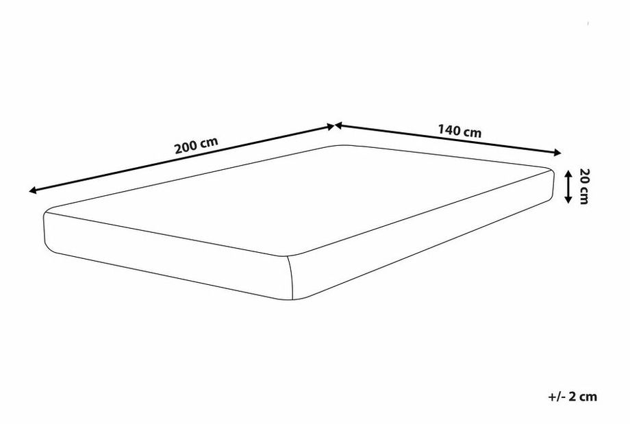Pěnová matrace 140x200 cm ALERIA