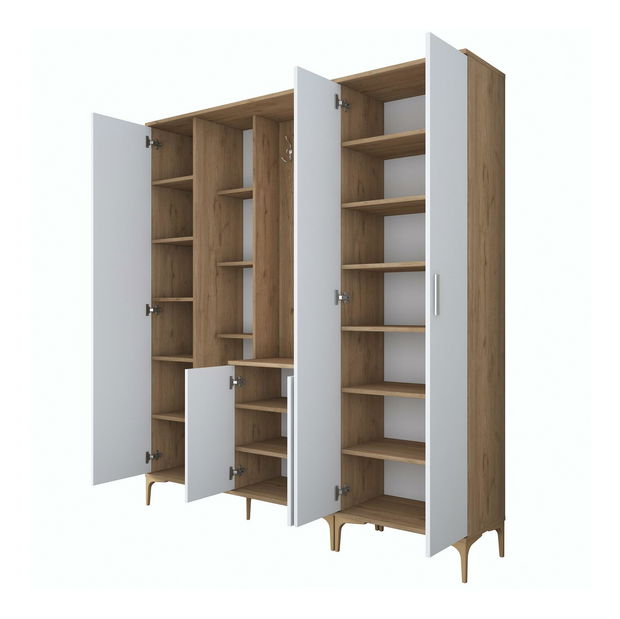 Předsíň Emily 31 (se zrcadlem) (ořech + bílá)