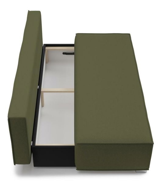 Pohovka trojsedačka Bale (olivová + stříbrná)