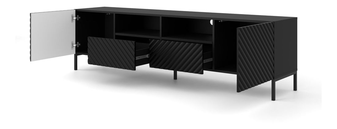 TV stolek/skříňka Surfy 2D (černá + černá)