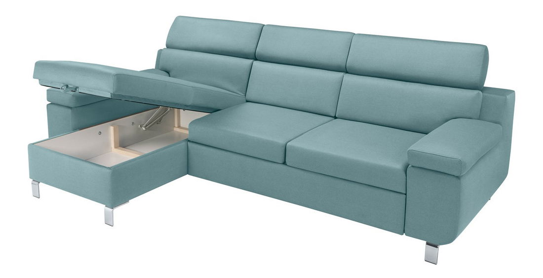 Rohová sedací souprava BRW Remi RECBK.2F (tyrkysová) (L)