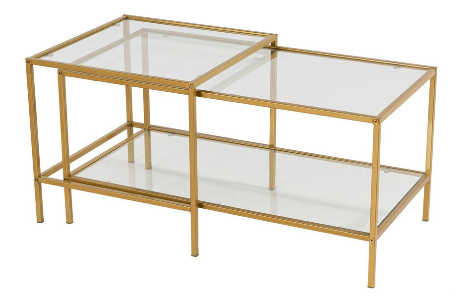 Set 2 ks. konferenčních stolků Sevaga (zlatá)