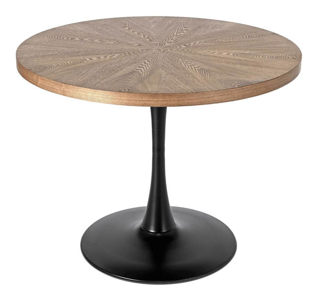 Jídelní set Leyes 2 (ořech + černá + šedá) (pro 4 osoby)