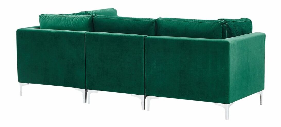 Pohovka trojsedačka EVENA (zelená) (s taburetem)