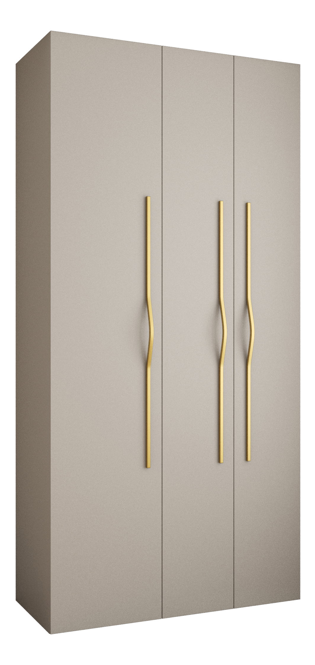 Šatní skříň 120 cm Carmela 50-2 (kašmír + zlatá)