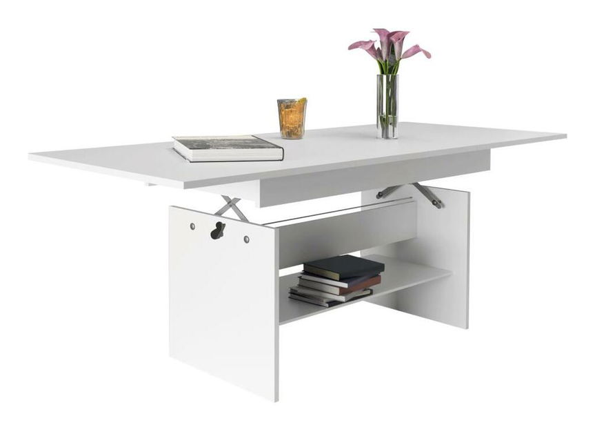 Rozkládací jídelní stůl Likud (bílá) (pro 4-6 osob)